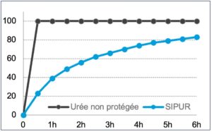 Cinétique de libération de l’azote de l’urée à libération contrôlée en comparaison à l’urée brute