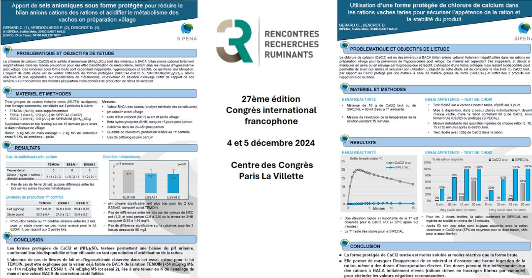 SIPENA présent aux Rencontres Recherche Ruminants (congrès 2024, Paris)